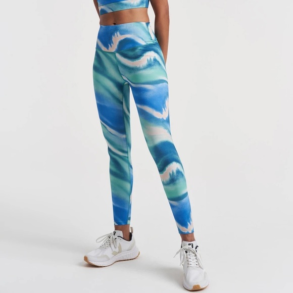 SPLITS59 Bardot 7/8 High Waist Leggings Tidal - Picture 2 of 6